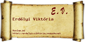 Erdélyi Viktória névjegykártya